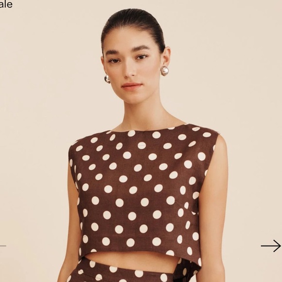 Navy Polka Dot Skirt Set (similar to Sezane Sophie Skirt set) - Picture 5 of 8